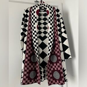 Colorful Geometric Patterned Cardigan